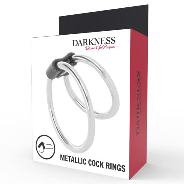 DARKNESS - DOUBLE METAL PENIS RING 4